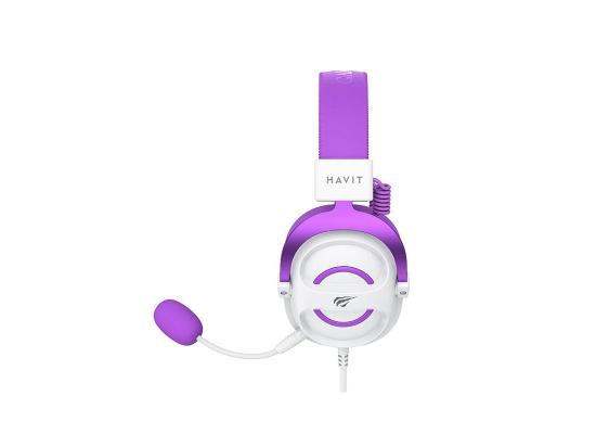 Havit H2002D GAMENOTE Gaming Headphones – White & Purple